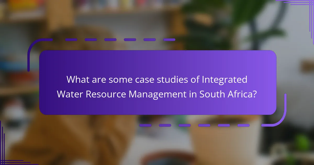 What are some case studies of Integrated Water Resource Management in South Africa?