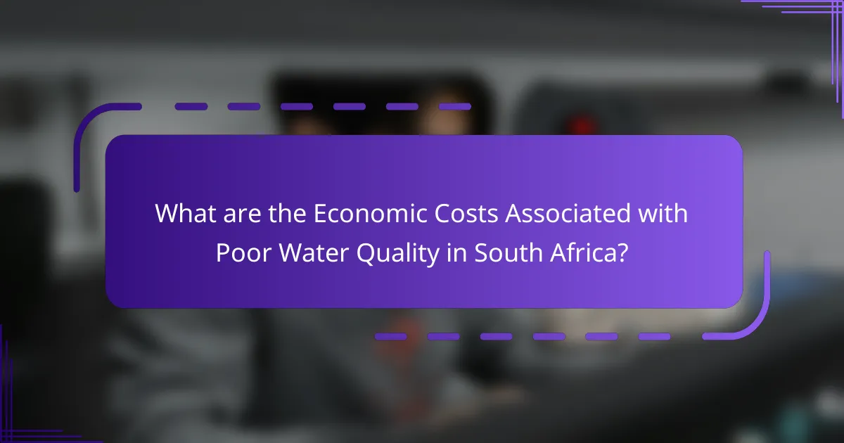 What are the Economic Costs Associated with Poor Water Quality in South Africa?